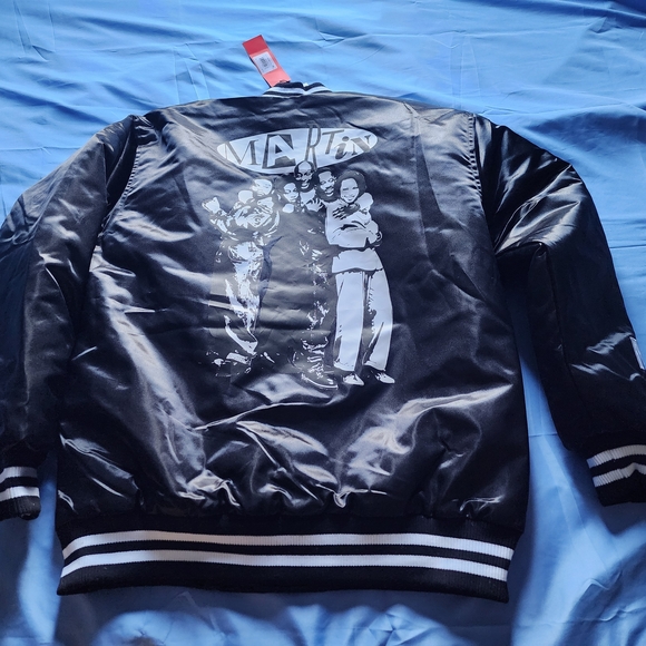 HEADWEAR CLASSICS MEN'S MARTIN LAWRENCE SATIN JACKET BLACK SIZE XLARGE NEW!!!! - Picture 7 of 14